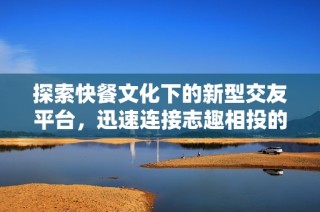 探索快餐文化下的新型交友平台，迅速连接志趣相投的朋友