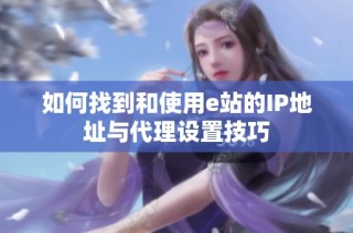 如何找到和使用e站的IP地址与代理设置技巧