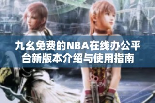 九幺免费的NBA在线办公平台新版本介绍与使用指南