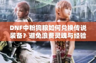 DNF中粉狗粮如何兑换传说装备？避免浪费灵魂与经验的最佳选择解析