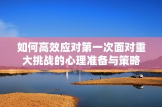 如何高效应对第一次面对重大挑战的心理准备与策略