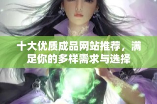 十大优质成品网站推荐，满足你的多样需求与选择