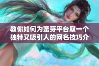 教你如何为蜜芽平台取一个独特又吸引人的网名技巧介绍