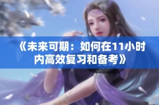 《未来可期：如何在11小时内高效复习和备考》