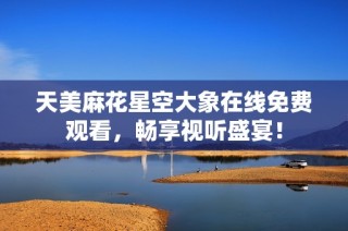 天美麻花星空大象在线免费观看，畅享视听盛宴！