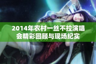 2014年农村一丝不拉演唱会精彩回顾与现场纪实