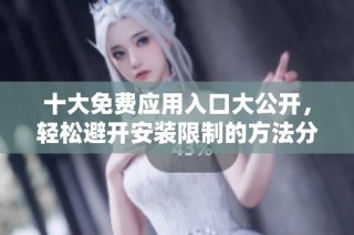 十大免费应用入口大公开，轻松避开安装限制的方法分享