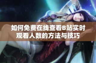 如何免费在线查看B站实时观看人数的方法与技巧