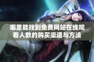 哪里能找到免费网站在线观看人数的购买渠道与方法