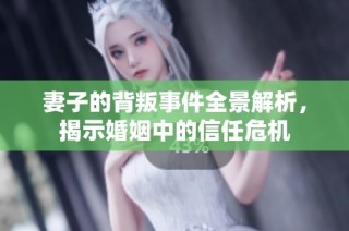 妻子的背叛事件全景解析，揭示婚姻中的信任危机