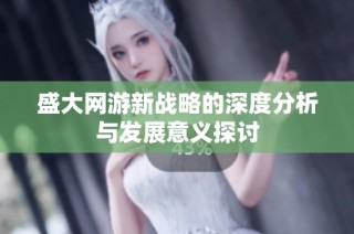 盛大网游新战略的深度分析与发展意义探讨