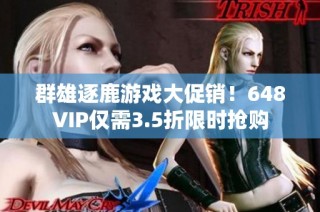 群雄逐鹿游戏大促销！648VIP仅需3.5折限时抢购