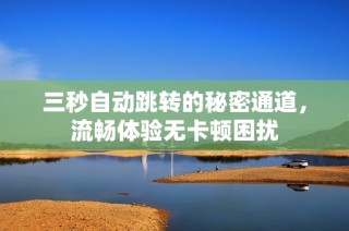 三秒自动跳转的秘密通道，流畅体验无卡顿困扰