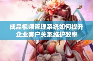 成品视频管理系统如何提升企业客户关系维护效率