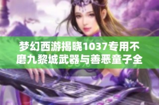 梦幻西游揭晓1037专用不磨九黎城武器与善恶童子全解析