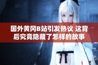 国外黄冈B站引发热议 这背后究竟隐藏了怎样的故事