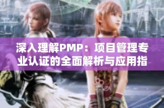 深入理解PMP：项目管理专业认证的全面解析与应用指南
