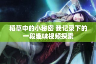 稻草中的小秘密 我记录下的一段趣味视频探索