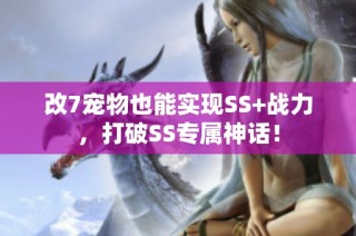 改7宠物也能实现SS+战力，打破SS专属神话！
