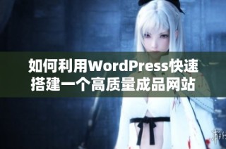 如何利用WordPress快速搭建一个高质量成品网站