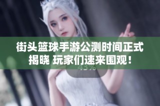 街头篮球手游公测时间正式揭晓 玩家们速来围观！