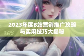 2023年度B站营销推广攻略与实用技巧大揭秘