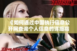 《如何通过中国执行信息公开网查询个人信息的详细指南》