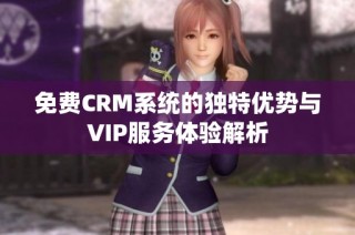 免费CRM系统的独特优势与VIP服务体验解析