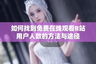 如何找到免费在线观看B站用户人数的方法与途径