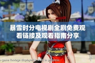 暴雪时分电视剧全剧免费观看链接及观看指南分享
