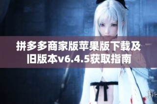 拼多多商家版苹果版下载及旧版本v6.4.5获取指南