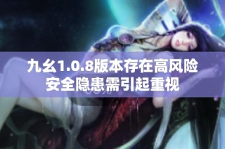 九幺1.0.8版本存在高风险安全隐患需引起重视