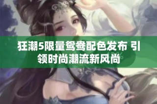 狂潮5限量鸳鸯配色发布 引领时尚潮流新风尚