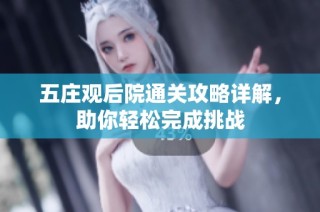 五庄观后院通关攻略详解，助你轻松完成挑战