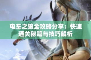 电车之狼全攻略分享：快速通关秘籍与技巧解析