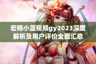 宏翔小蓝视频gy2023深度解析及用户评价全面汇总