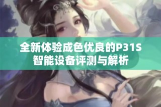 全新体验成色优良的P31S智能设备评测与解析