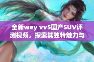 全新wey vv5国产SUV评测视频，探索其独特魅力与性能表现
