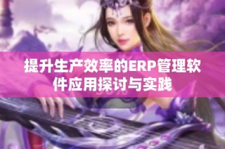 提升生产效率的ERP管理软件应用探讨与实践