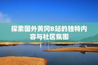 探索国外黄冈B站的独特内容与社区氛围
