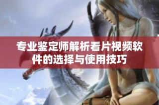 专业鉴定师解析看片视频软件的选择与使用技巧