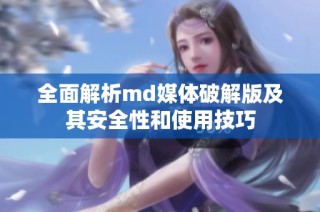 全面解析md媒体破解版及其安全性和使用技巧