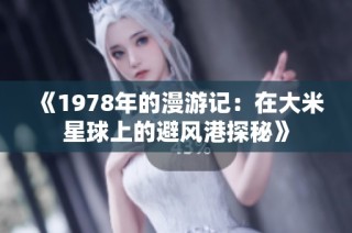 《1978年的漫游记：在大米星球上的避风港探秘》