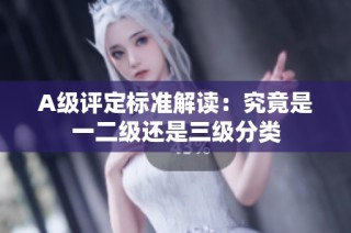 A级评定标准解读：究竟是一二级还是三级分类