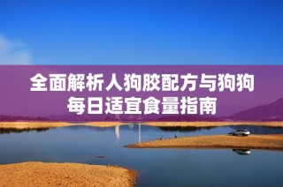 全面解析人狗胶配方与狗狗每日适宜食量指南