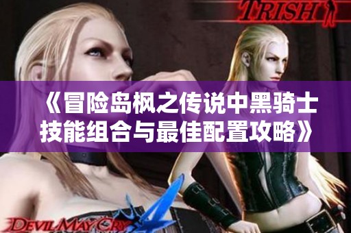 《冒险岛枫之传说中黑骑士技能组合与最佳配置攻略》