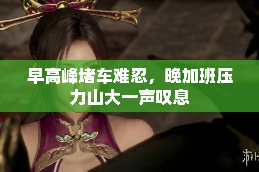 早高峰堵车难忍，晚加班压力山大一声叹息