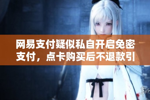 网易支付疑似私自开启免密支付，点卡购买后不退款引发用户投诉