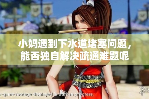 小妈遇到下水道堵塞问题，能否独自解决疏通难题呢
