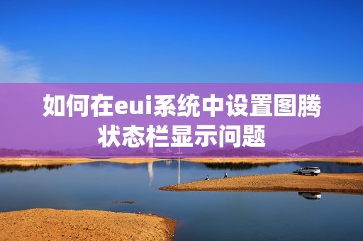 如何在eui系统中设置图腾状态栏显示问题